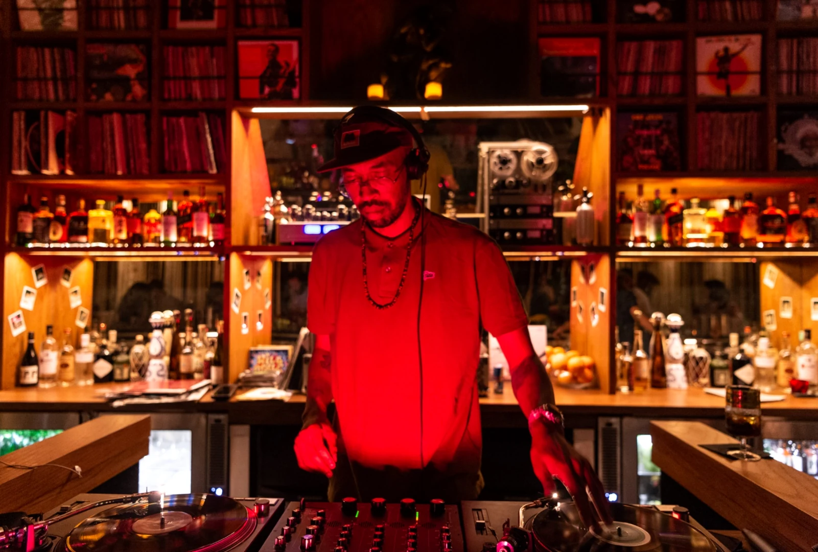 DJ in a listening bar environment