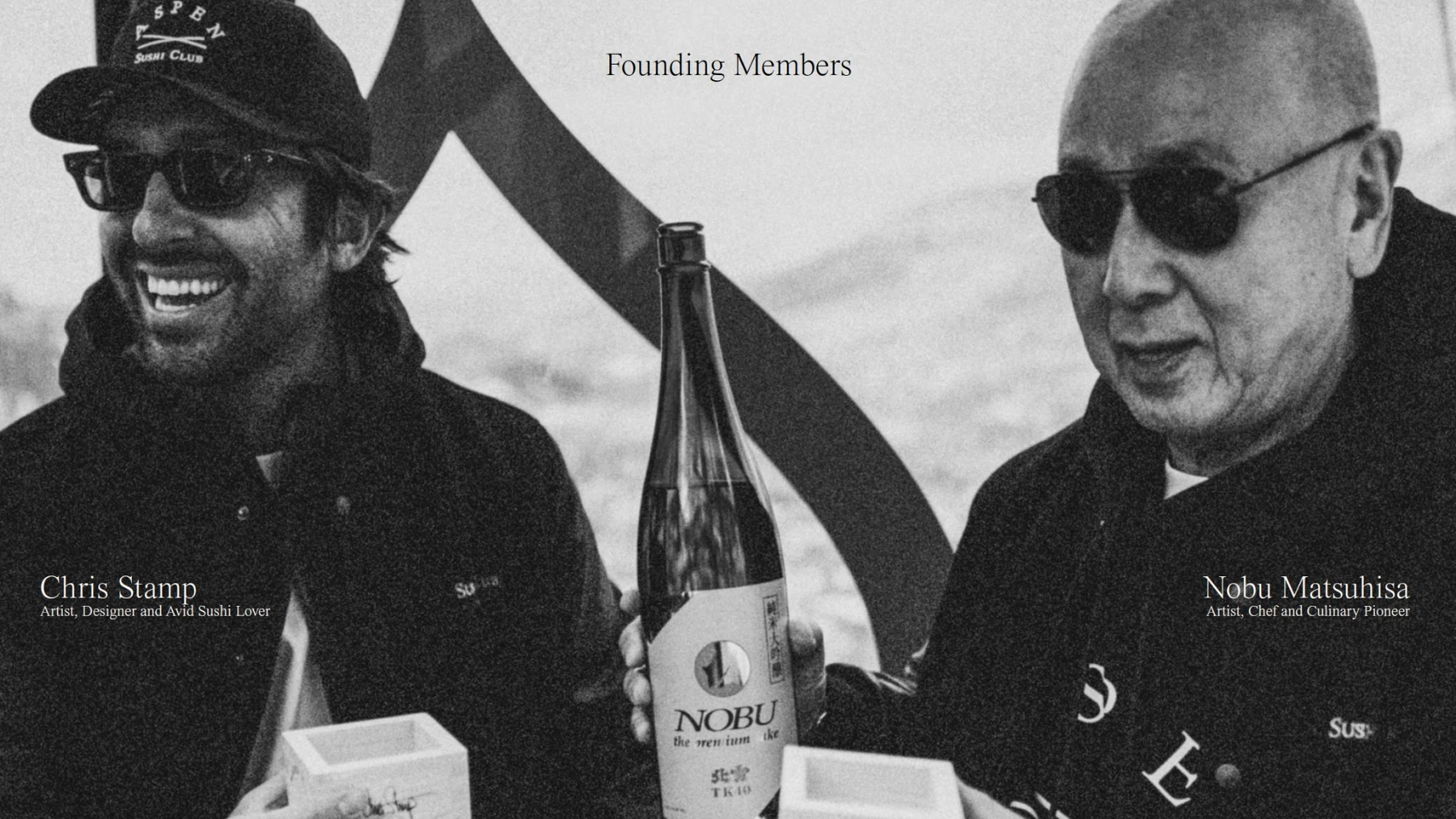 Nobu Matsuhisa and Chris Stamp at Sushi Club